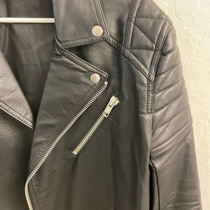 Mens Faux Leather Biker Jacket